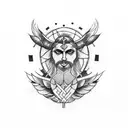 Create a tattoo design inspired by the concept of self-love using Norse mythology symbols tattoo design idea