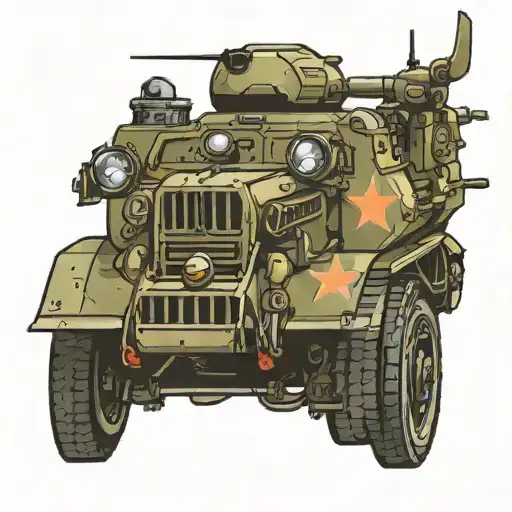 ww2 army tank helicopter truck tattoo design idea