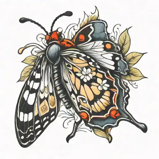 From cocoon to butterfly tattoo design idea