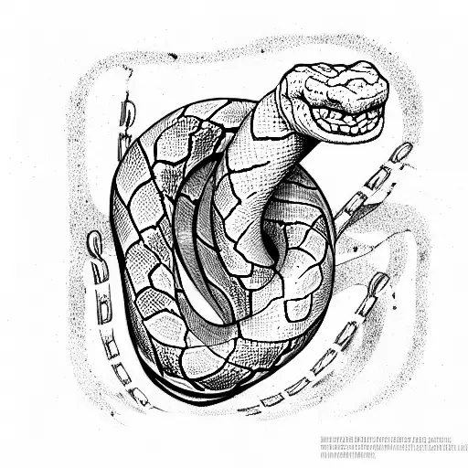 The snake with the money is evil tattoo design idea