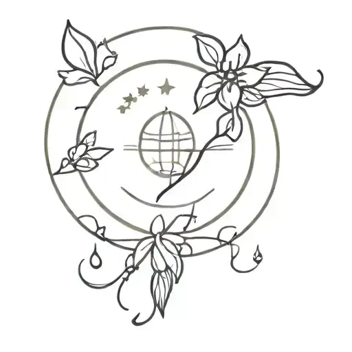 small euro summer vibes tattoo design idea