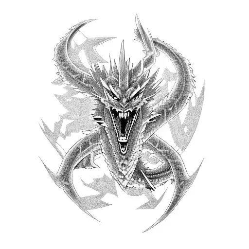 yu-gi-oh! blue eyes white dragon tattoo design idea