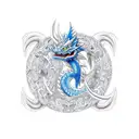 blue eyes white dragon from yu-gi-oh tattoo design idea