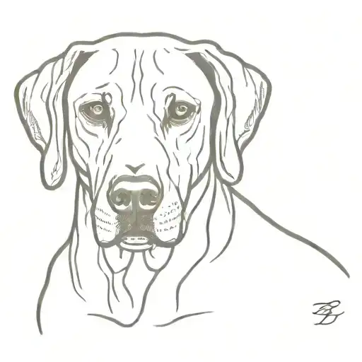 rhodesian ridgeback assis avec crete femelle tattoo design idea
