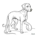 rhodesian ridgeback femelle tattoo design idea