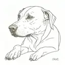 rhodesian ridgeback femelle tattoo design idea