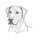 tete de rhodesian ridgeback tattoo design idea