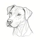 tete de rhodesian ridgeback tattoo design idea