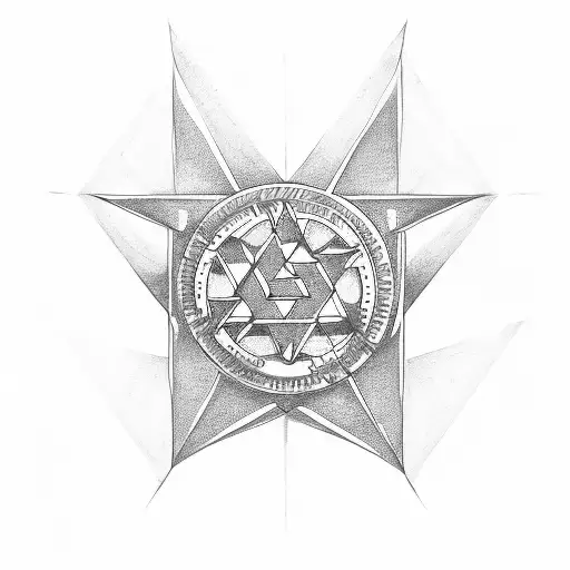 sportbike and Star of David tattoo design idea