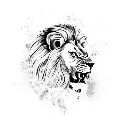 tribal lions drawings