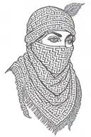 Palestine keffiyeh tattoo design idea