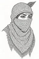 Palestine keffiyeh tattoo design idea