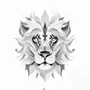 two lions tattoo design idea