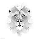 two lions tattoo design idea