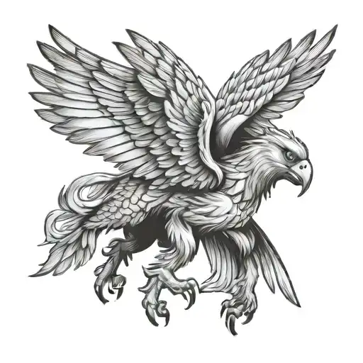 griffin soaring tattoo design idea