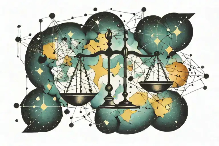 Libra constellation tattoo design idea