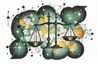 Libra constellation tattoo design idea