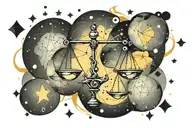 Libra constellation tattoo design idea