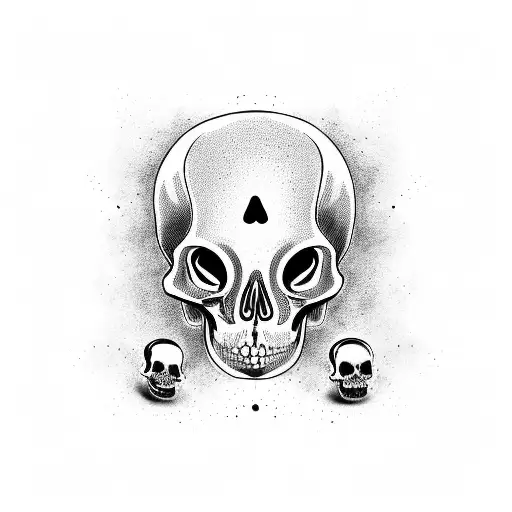 calavera encima de un bote de spray de pintura tattoo design idea