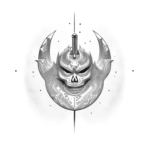 web, scam, drill, music, gang, knife tattoo design idea