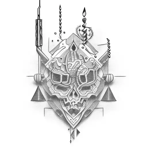 Drill tattoo design idea
