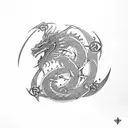 Celtic dragon tattoo design idea