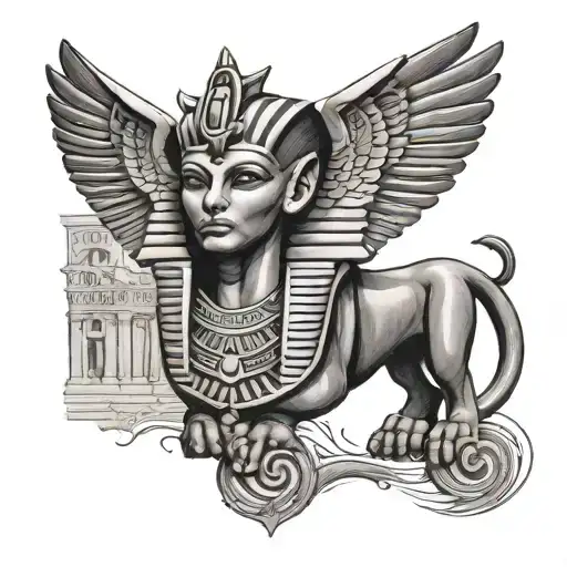 Egyptian Sphinx tattoo design idea