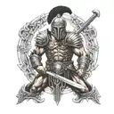 Roman gladiator tattoo design idea