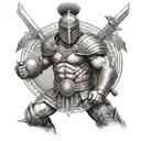 Roman gladiator tattoo design idea