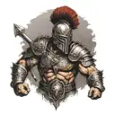 Roman gladiator tattoo design idea