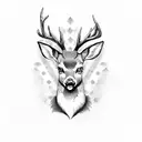 lies deer tattoo design idea