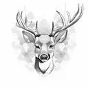 lies deer tattoo design idea