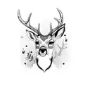 lies deer tattoo design idea