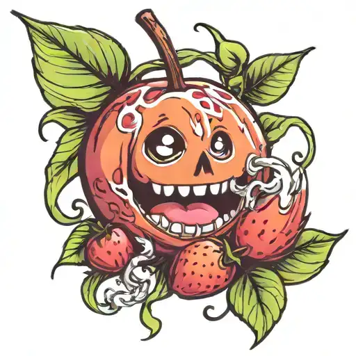 gum gum fruit from one piece manga tattoo design idea
