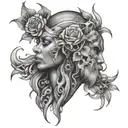 spiritual being tattoo design idea