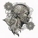 spiritual being tattoo design idea