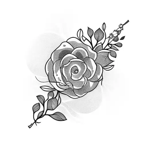 tattoo design for a female arm that covers the entire length, incorporating cherry blossoms as a base intertwined with d tattoo design idea