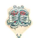 skeleton hand  tattoo design idea