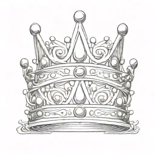 king and queen crown made tattoo design idea
