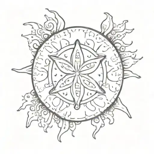 broke  sand dollar tattoo design idea