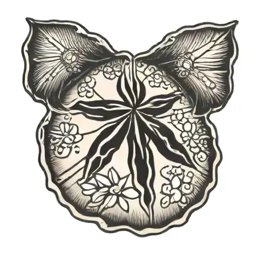 broke  sand dollar tattoo design idea