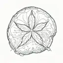 broke  sand dollar tattoo design idea