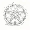 broke  sand dollar tattoo design idea