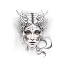 Virgo Maiden  tattoo design idea