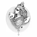 Queen of Hearts tattoo design idea