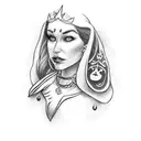 Queen of Hearts tattoo design idea