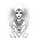Queen of Hearts tattoo design idea