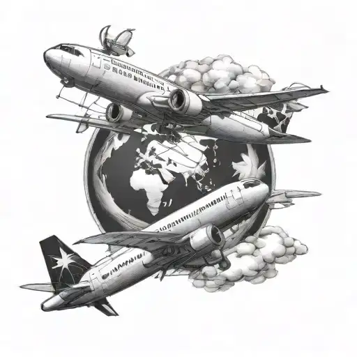 airplanes tattoo design idea