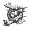 airplanes tattoo design idea