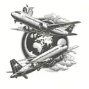 airplanes tattoo design idea
